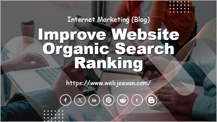 Improve Website Organic Search Ranking